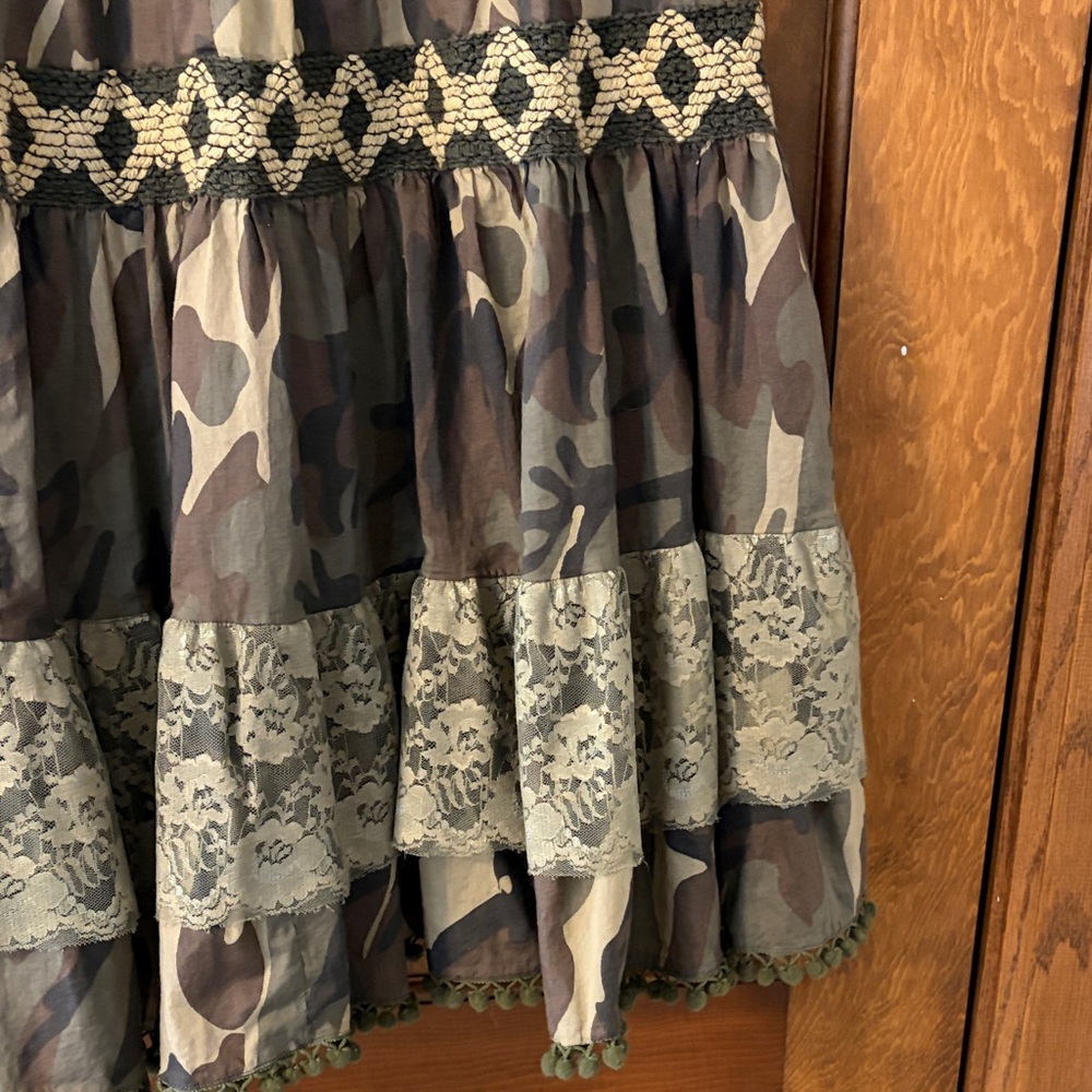 Mix Nouveau Camouflage Madi Skirt with Lace Trim - Picture 6 of 12